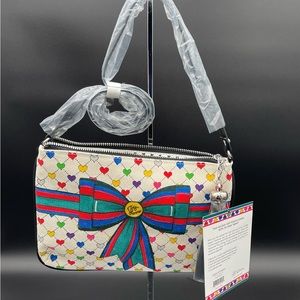 Brighton “Love & Joy” Crossbody Canvas Purse